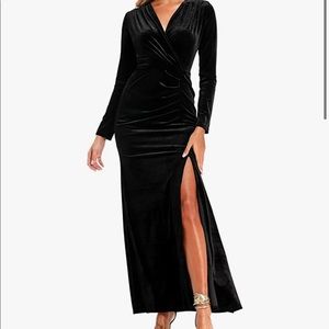 Velvet maxi dress